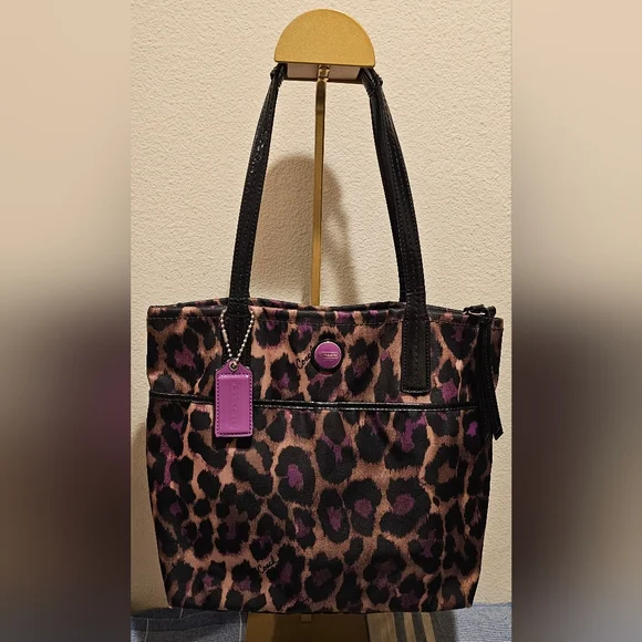 Coach Ocelot Sateen Print Tote #F25282 - Picture 1 of 8